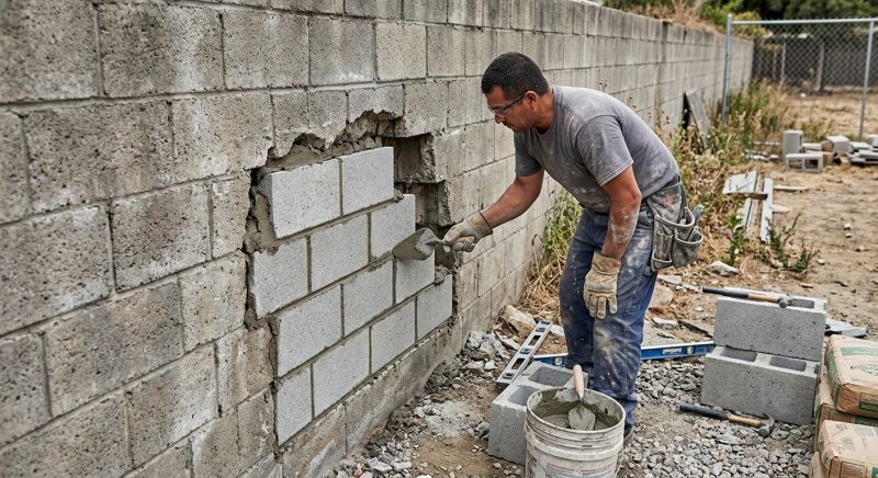 Cinder Block Wall Repair in Crystal River, FL
