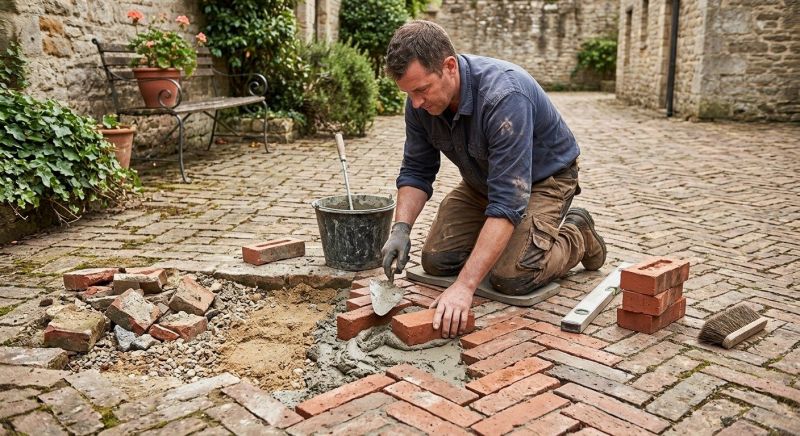 Entryway Brick Repair in Citrus County, FL